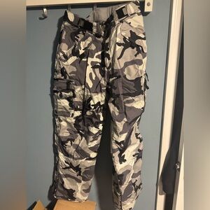 Pulse Men's Black and Gray Insulated Snowboard Pants Size Large